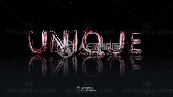 集合形状字体动态演绎AE模板