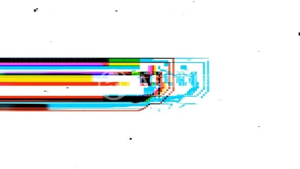 数字失真效果标志演绎AE模板