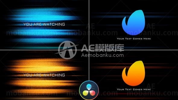 噪声抖动效果标志演绎AE模板