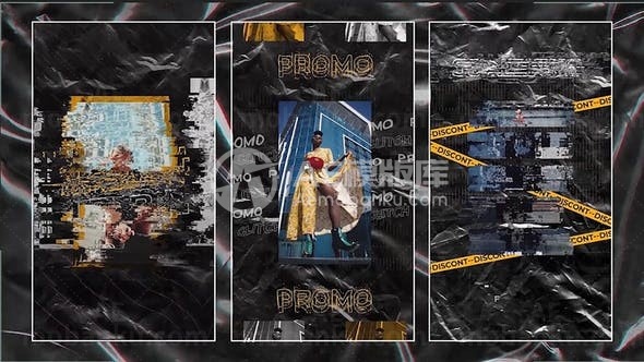 故障效果图片展示AE模板