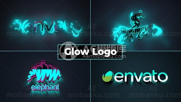 发光标志动态演绎AE模板