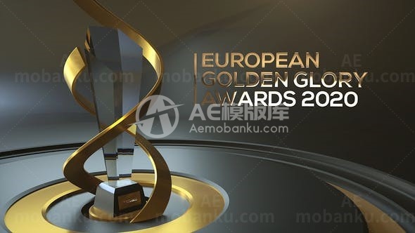 金色荣耀奖片头AE模板