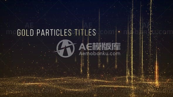 黄金粒子标题动态演绎AE模板