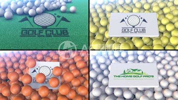 三维动画高尔夫标志演绎AE模板