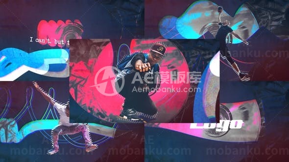 故障效果图片视频展示AE模板