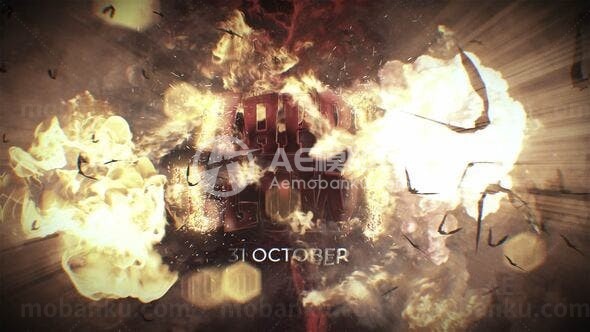 万圣节恐怖标题演绎AE模板