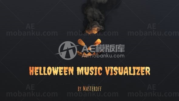 万圣节音乐可视化演绎AE模板