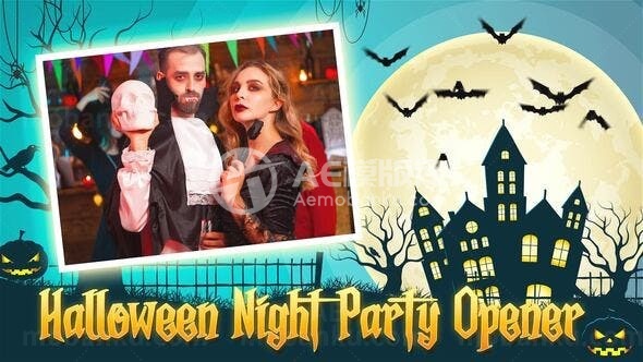 万圣节派对展示AE模板