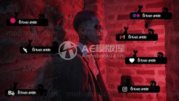 万圣节派对庆祝展示AE模板