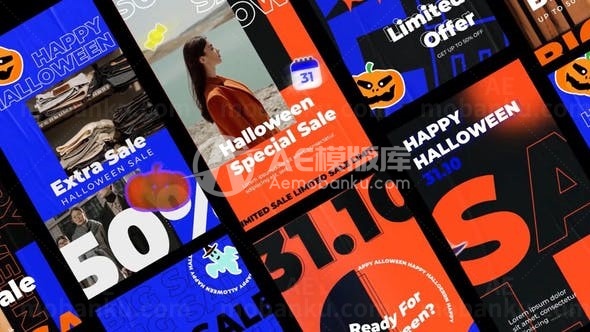 万圣节相关产品销售宣传AE模板