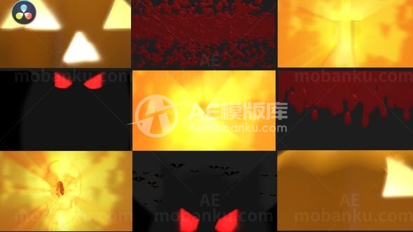 万圣节元素转场过渡集合AE模板