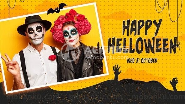 万圣节开幕庆祝演绎AE模板