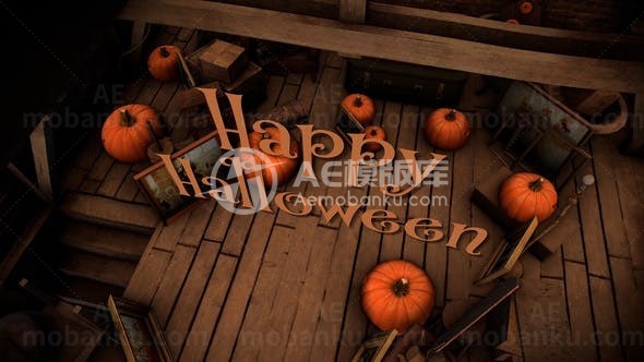 万圣节快乐幻灯片演绎AE模板