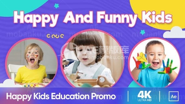 儿童教育宣传片展示AE模板
