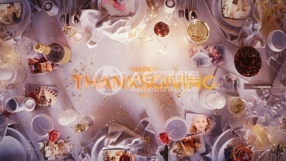 庆祝感恩节演绎AE模板