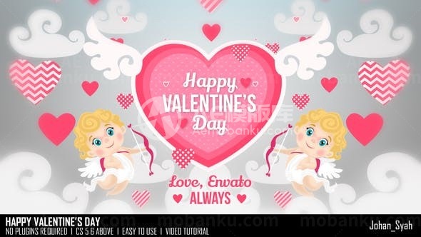 庆祝情人节幸福画面演绎AE模板