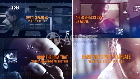 体育运动揭幕战片头AE模板