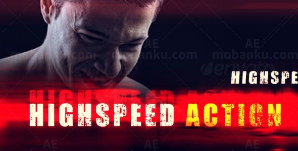 高速体育动作展示AE模板