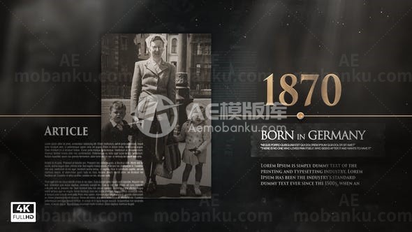 历史记忆时间线演绎AE模板