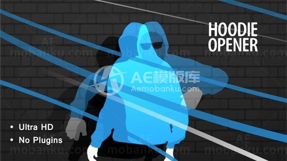 帽衫动态展示标题AE模板