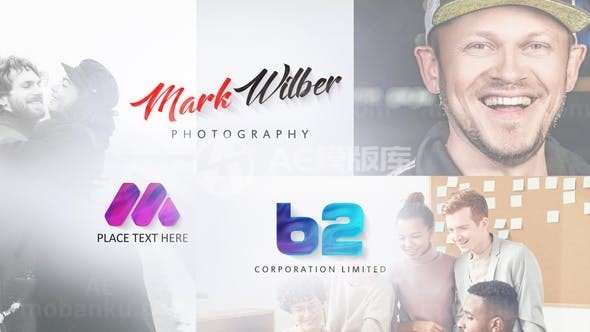 图像转换徽标动态展示AE模板