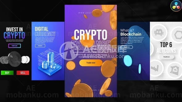 加密货币宣传AE模板