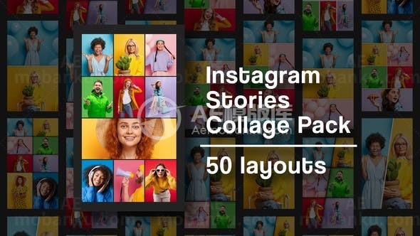 Instagram图片视频展示AE模板