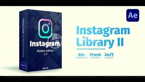 Instagram产品宣传AE模板