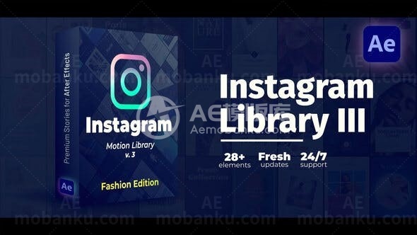 Instagram产品宣传AE模板