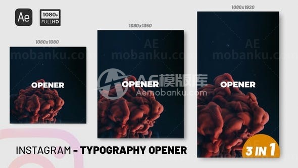 Instagram产品使用展示AE模板