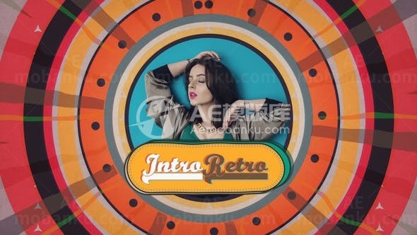 复古风格图片视频切换展示AE模板