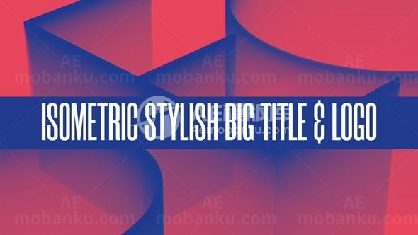 时尚配色大标题和标志展示AE模板