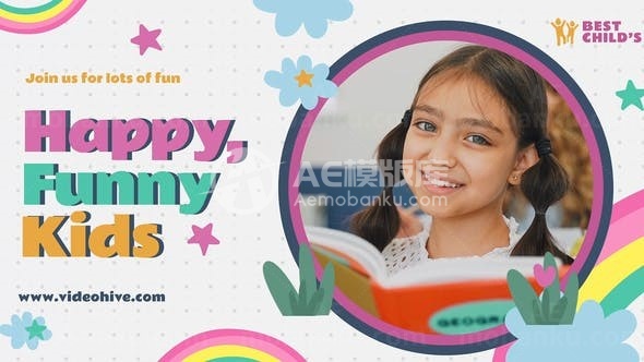 儿童世界宣传片展示AE模板