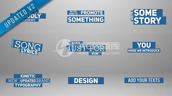 动态标题排版展示AE模板