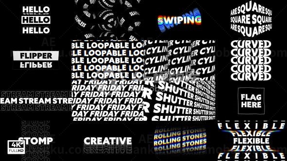 动态标题排版展示AE模板