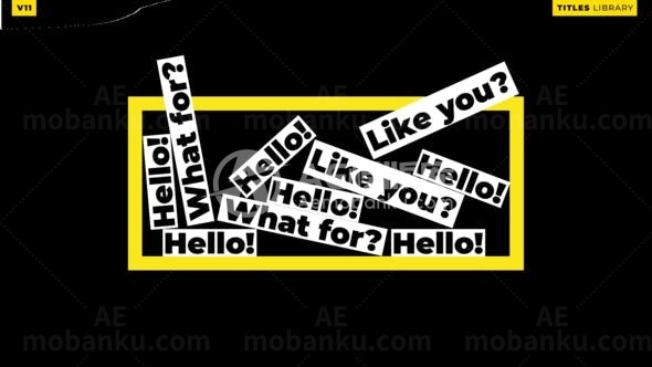 动态标题排版展示AE模板