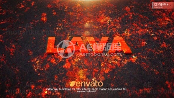 火焰岩浆标志演绎AE模板