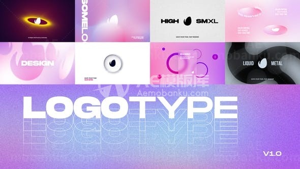 标志集合动态演绎AE模板