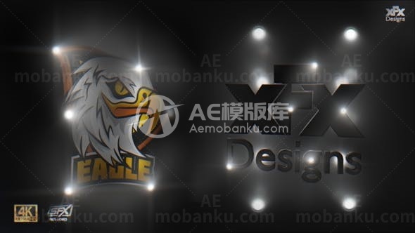 灯泡闪动标志演绎AE模板