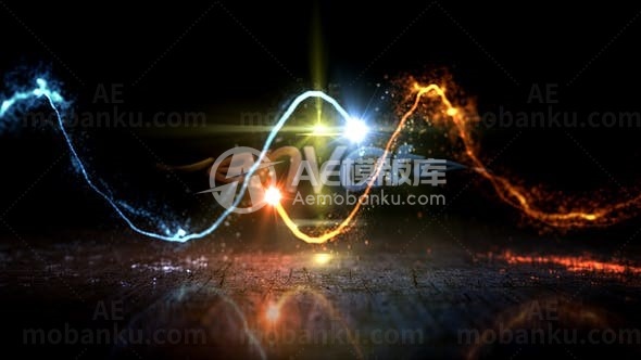 粒子灯光标志演绎AE模板