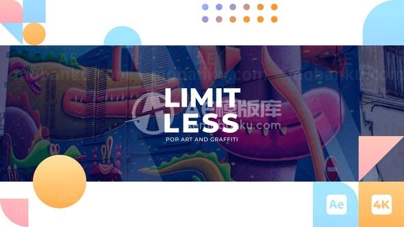 艺术涂鸦图片展示AE模板