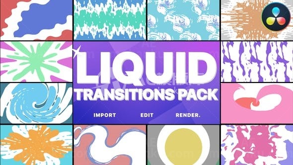 液态转场过渡效果AE模板