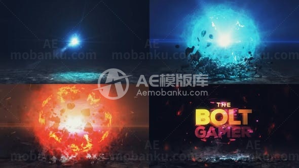 爆炸强冲击力标志演绎AE模板