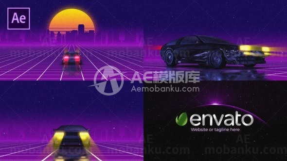 复古银河标志演绎AE模板