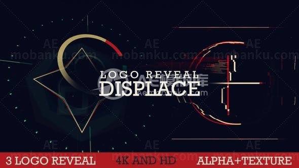 标志显示置换演绎AE模板