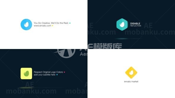 简洁商务标志展示AE模板