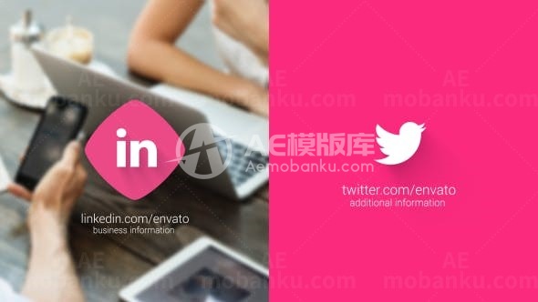 简约现代企业标志演绎AE模板