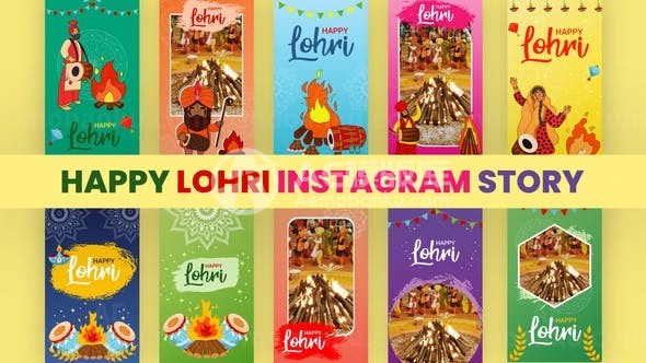 Instagram图片视频展示AE模板