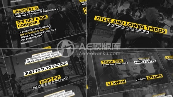 动画标题动态演绎AE模板