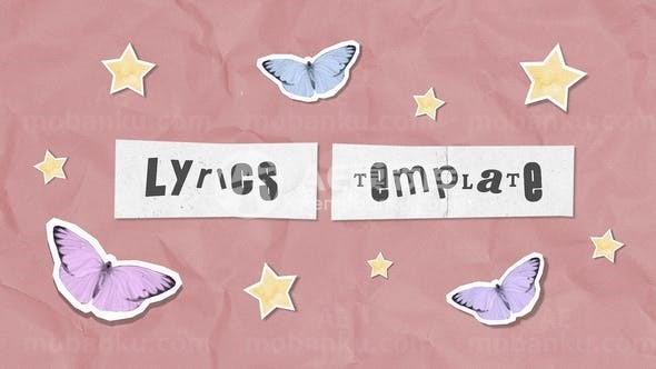 歌词动态演绎AE模板